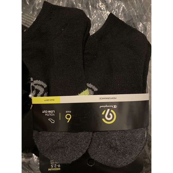 Champion Socks Youth Low Cut sz 9-2.5 Medium 9 Packs 6 Pairs Each 54 Pairs - Picture 6 of 8